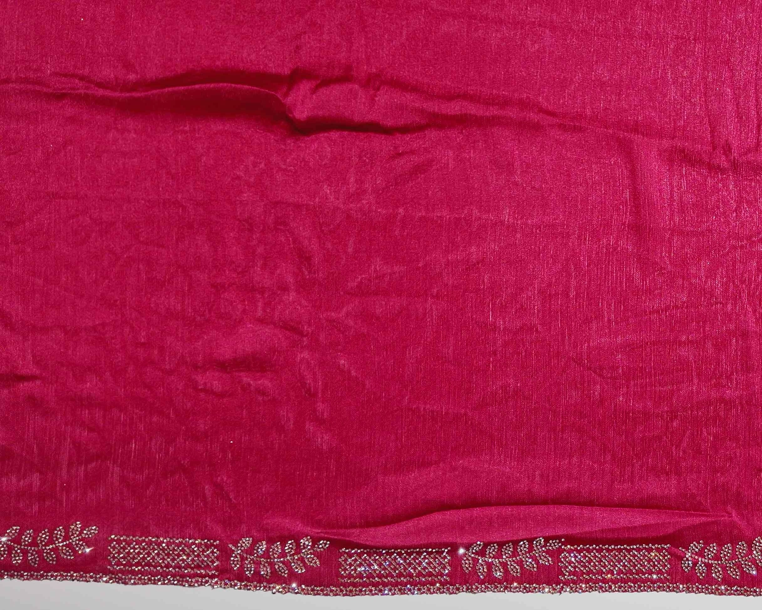 Elegant Maroon Embellished Shawl - Red - Picture 2