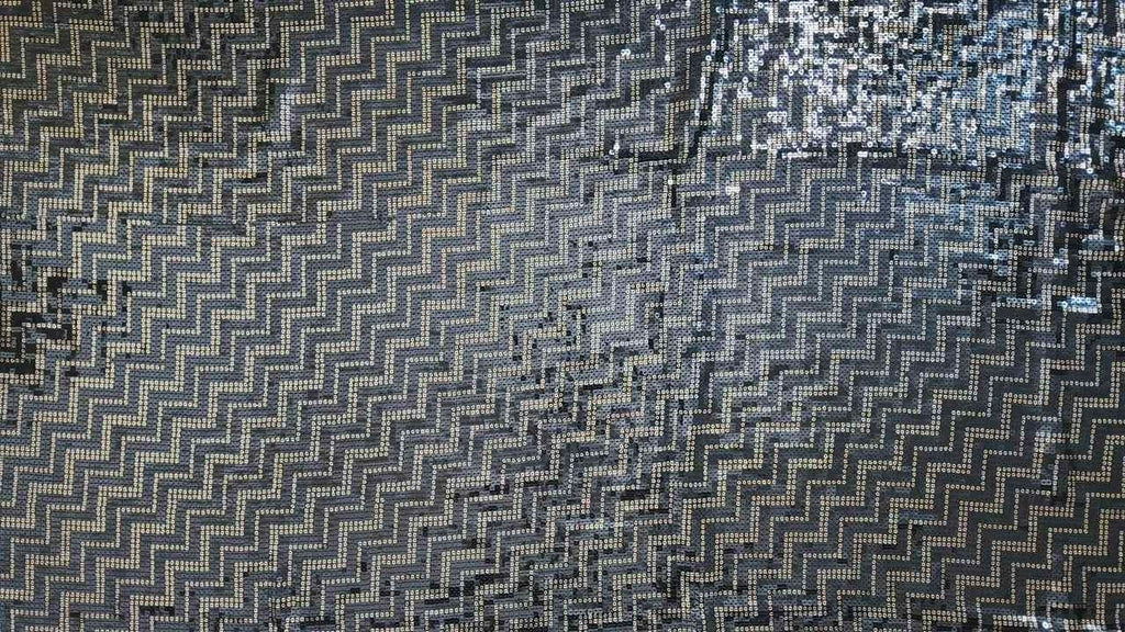 Glamorous Black Sequin Georgette Fabric - Black - Picture 2