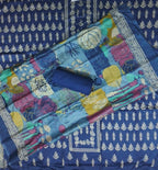 Elegant Indigo Floral Printed Suit Set - Navy blue - Picture 5