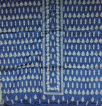 Elegant Indigo Floral Printed Suit Set - Navy blue - Picture 3