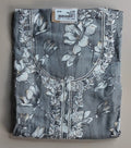 Elegant Grey Floral Embroidered Kurta Set - Gray - Picture 1