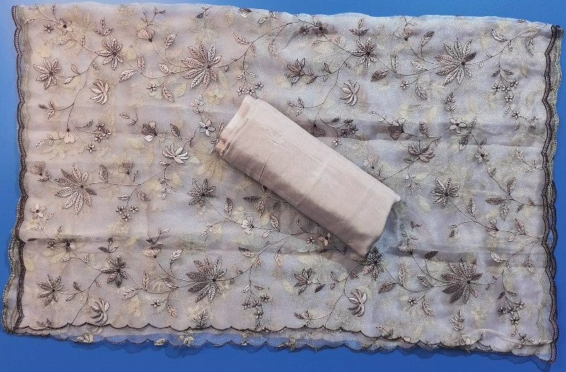 Elegant Pastel Chikankari Kurta Set with Dupatta - Light pink - Picture 2