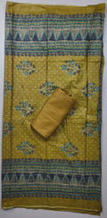 Elegant Mustard Floral Rayon Suit Set - Mustard - Picture 6