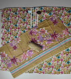 Vibrant Floral Mustard Kurti Fabric - Mustard yellow - Picture 6