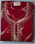 Elegant Maroon Printed Cotton Suit Set - Red - Picture 5