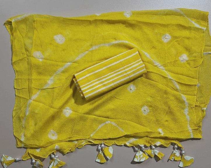 Sunny Yellow Floral Kurta Set with Lace - Yellow - Picture 4