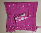 Vibrant Pink Striped Floral Embroidered Suit - Pink - Picture 5