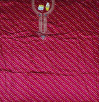 Elegant Maroon Bandhani Suit with Embroidered Neckline - Red - Picture 4