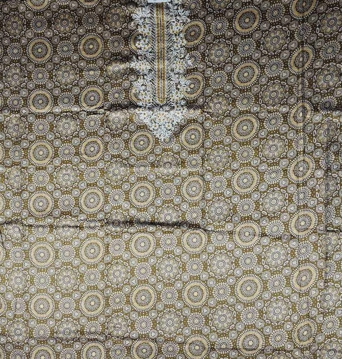 Elegant Olive Mandala Embroidered Suit - Olive green - Picture 3