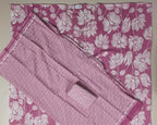 Pink Floral Elegance Cotton Kurta Set - Pink - Picture 3