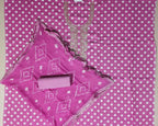 Vibrant Pink Polka Dot Embellished Suit Set - Pink - Picture 3