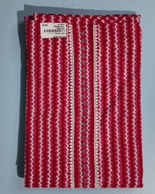 Vibrant Pink Zigzag & Polka Suit Set - Red - Picture 1