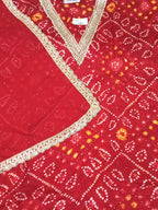 Classic Red Suit with Gold Embroidered Border